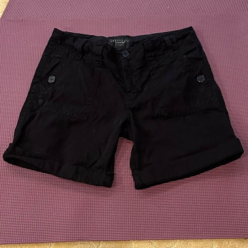Sanctuary Black Cargo Shorts Relaxed Fit as 29